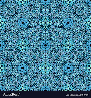 Seamless bohemian abstract floral oriental vector image