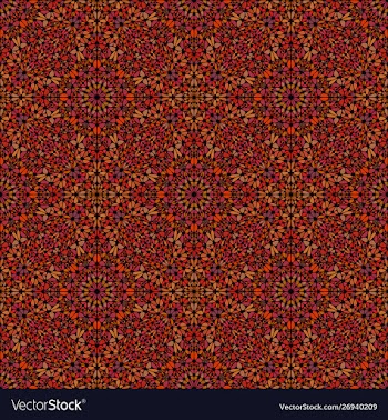 Seamless bohemian brown gemstone ornament pattern vector image