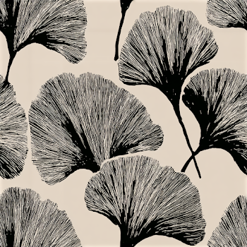 Seamless Botanical Ginkgo Biloba Leaf Pattern