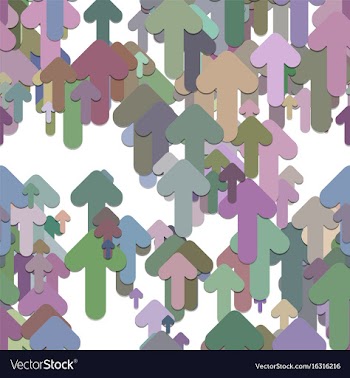 Seamless chaotic arrow background pattern vector image