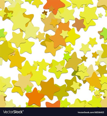 Seamless chaotic star background pattern - design vector image