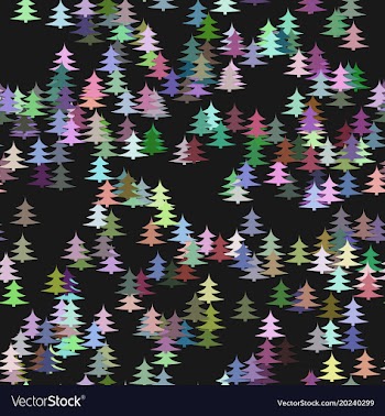 Seamless chaotic winter holiday background - pine vector image
