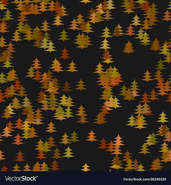 Seamless chaotic winter holiday background - pine vector image