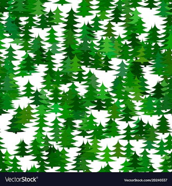 Seamless chaotic winter holiday background - pine vector image