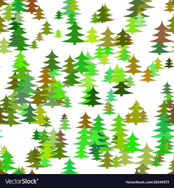 Seamless chaotic winter holiday background - pine vector image