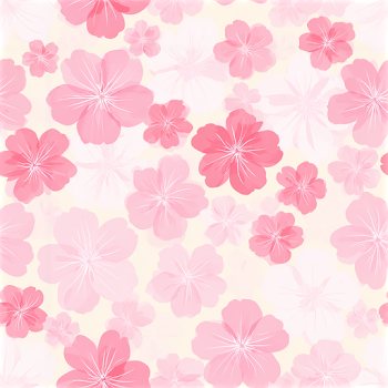 Seamless Cherry Blossom Floral Pattern