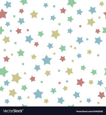 seamless christmas pattern with colorful asterisks