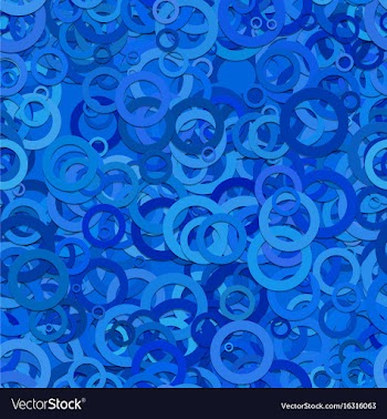 Seamless circle pattern background - from blue vector image