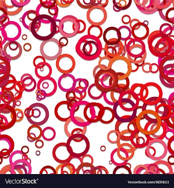 Seamless circle pattern background - from rings vector image