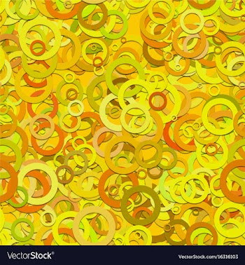 Seamless circle pattern background - from yellow vector image