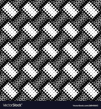 Seamless circle pattern background - monochrome vector image