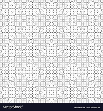 Seamless circle pattern background - monochrome vector image