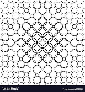 Seamless circle pattern vector image