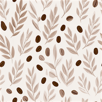 Seamless Coffee and Tea Pattern in Beige