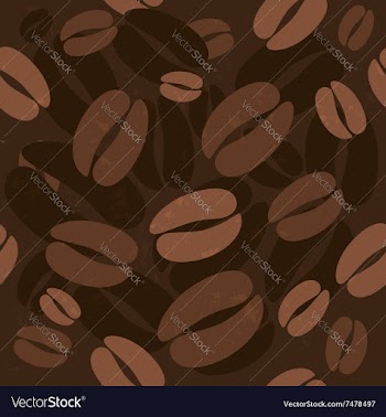 Seamless coffee pattern vector image