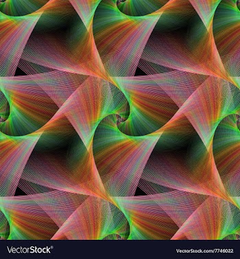 Seamless color fractal veils background vector image