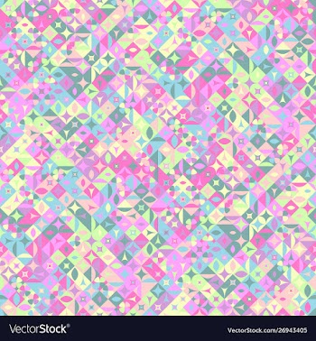 Seamless colorful chaotic curved shape pattern vector image