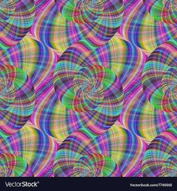 Seamless colorful psychedelic fractal background vector image