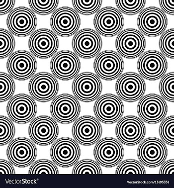 Seamless concentric circle pattern background vector image