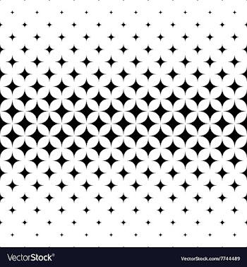 Seamless curved star pattern design vector image