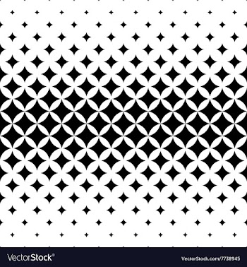 Seamless curved star pattern vector image