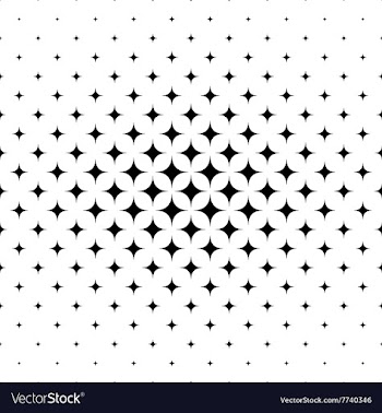 Seamless curved star pattern vector image