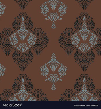 Seamless damask pattern vector image