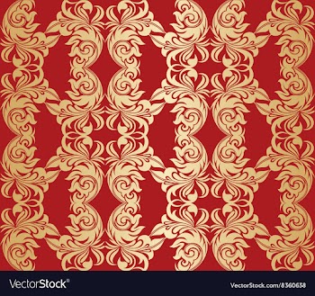 Seamless Damask Wallpaper vector image