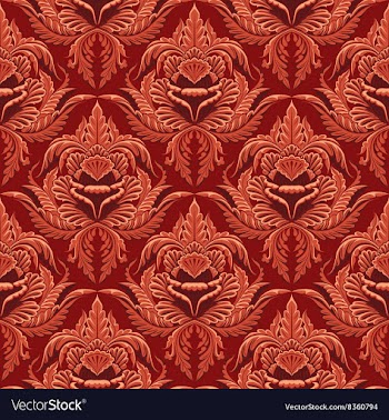 Seamless Damask Wallpaper vector image