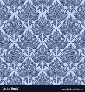 Seamless Damask Wallpaper vector image