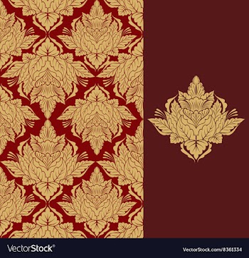 Seamless Damask Wallpaper vector image