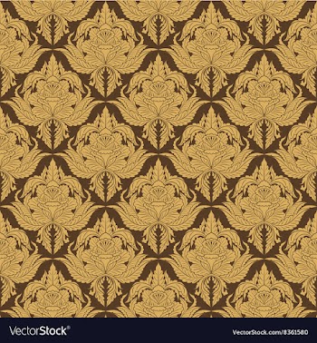 Seamless Damask Wallpaper vector image