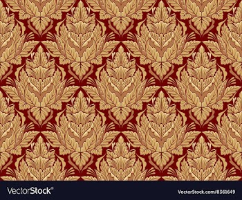 Seamless Damask Wallpaper vector image