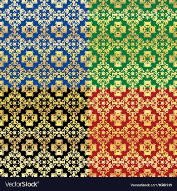 Seamless Damask Wallpaper vector image