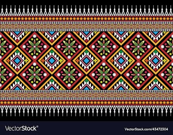 seamless decorative boho ancient hand drawn