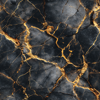 Seamless Deep Black Marble Texture with Bold Gold Veins