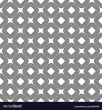 Seamless diagonal rounded square pattern vector image