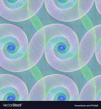 Seamless digital art spiral fractal pattern vector image