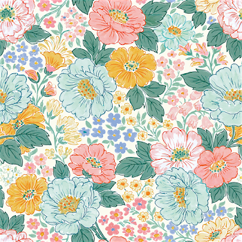 Seamless Disty Floral Pattern