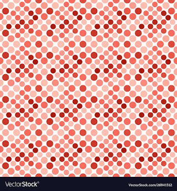 Seamless dot pattern background - red vector image
