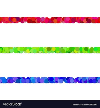 Seamless dot pattern paragraph divider line set vector image