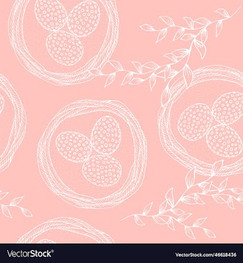 seamless easter background with eggs in the nest