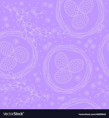 seamless easter eggs on a light purple background