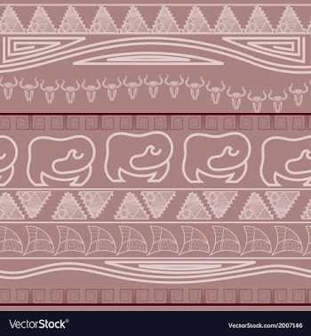 Seamless ethnic pattern in African style vector image
