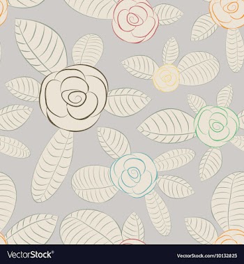 Seamless floral background vector image