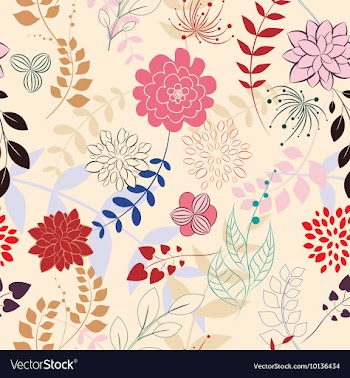 Seamless floral background vector image