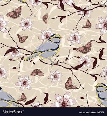 Seamless floral background vector image