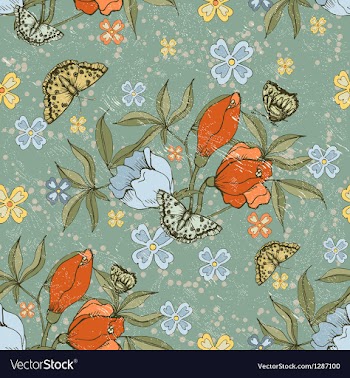 Seamless floral background vector image