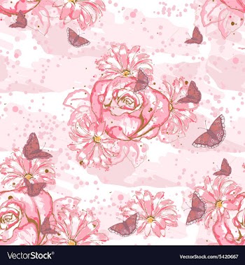 Seamless floral background vector image