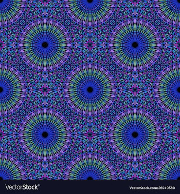 Seamless floral mandala garden pattern background vector image